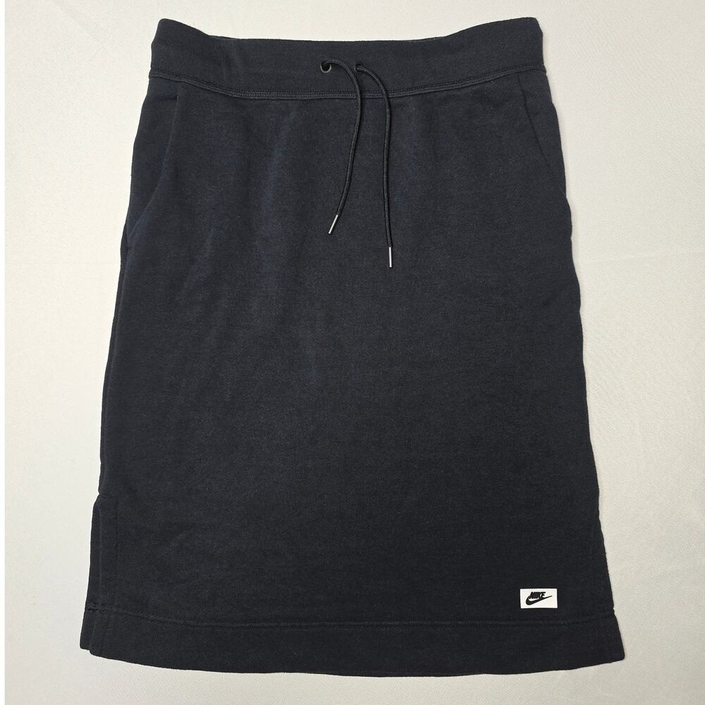 Nike French terry Black drawstring skirt with side pockets Size S